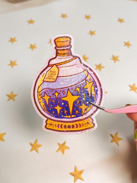 Make a wish after drinking Potion bottle | Sticker Waterproof Vinyl Sticker