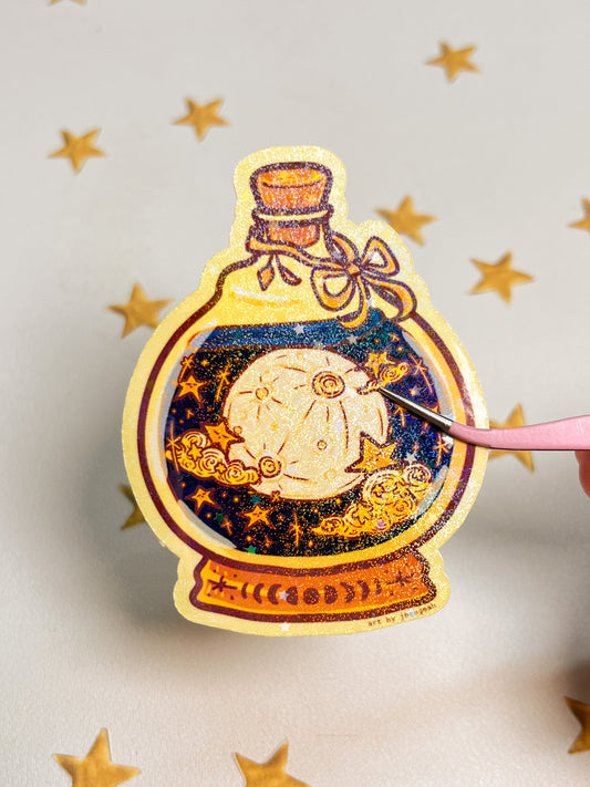 Full moon Potion bottle | Sticker Waterproof Vinyl Sticker