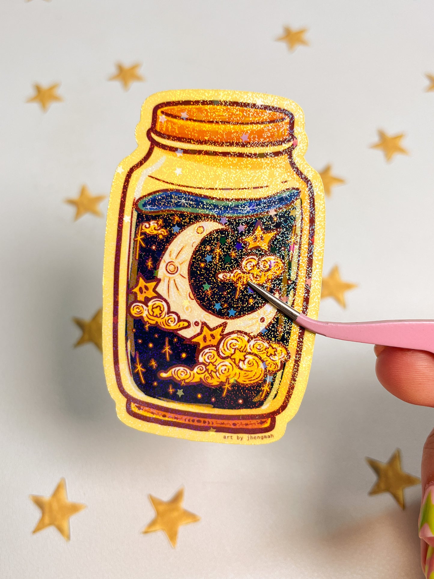 Crescent moon Potion bottle | Sticker Waterproof Vinyl Sticker