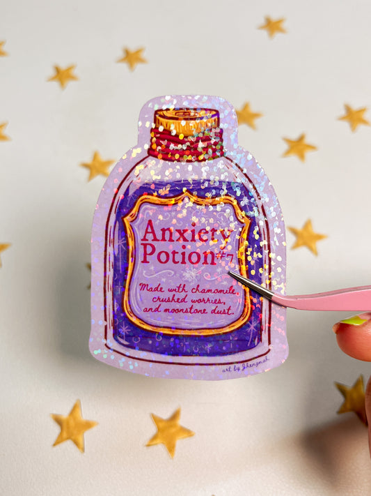 Anxiety Potion bottle | Sticker Waterproof Vinyl Sticker