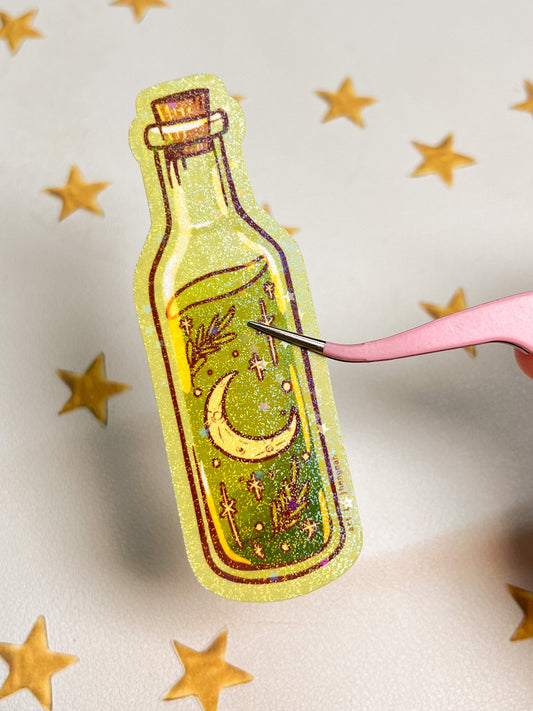 Moon luck Potion bottle | Sticker Waterproof Vinyl Sticker