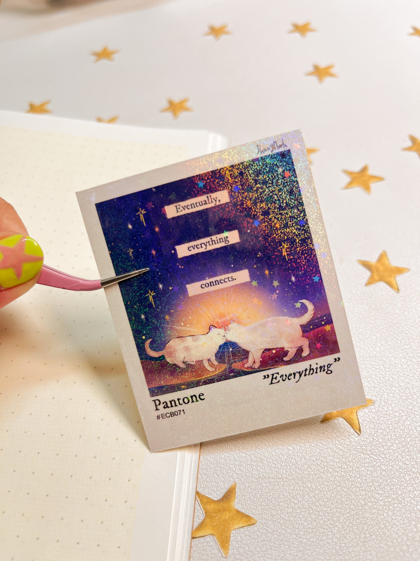 Eventually everything connects Polaroid | Sticker Waterproof Vinyl Sticker