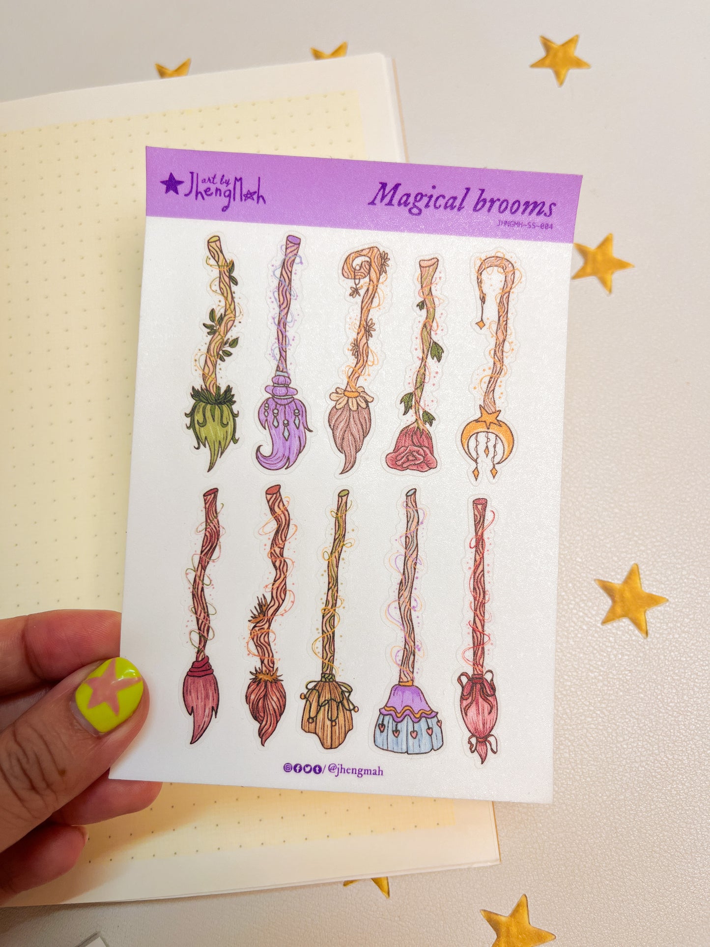 Magical brooms | Sticker sheet