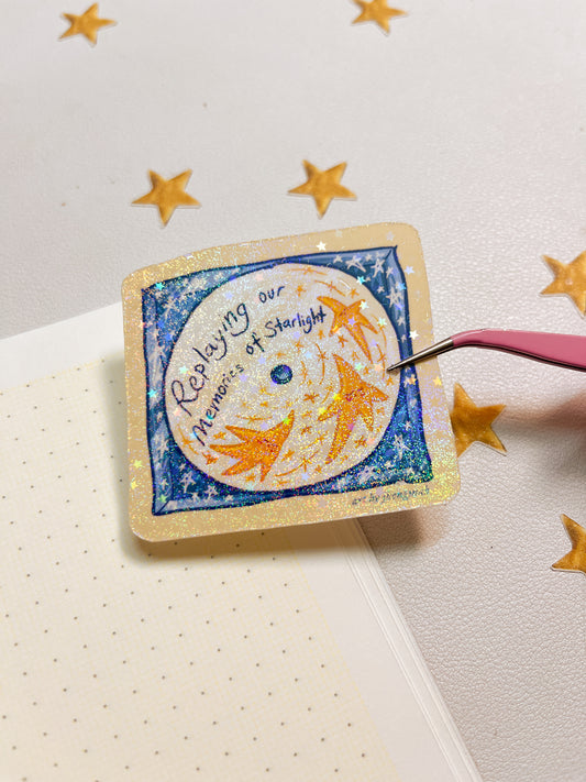 Replaying our memories of starlight | Sticker Waterproof Vinyl Sticker