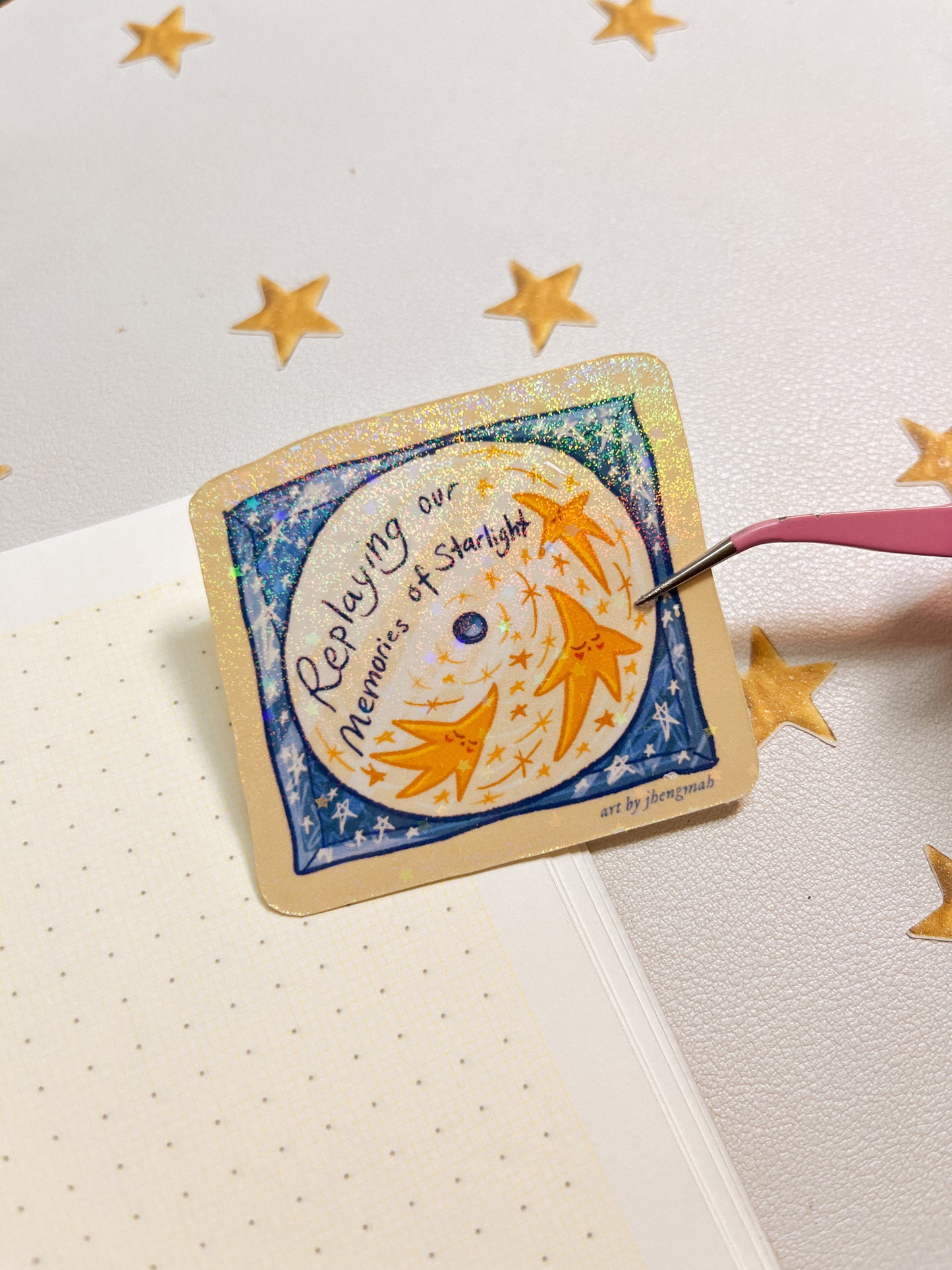 Replaying our memories of starlight | Sticker Waterproof Vinyl Sticker