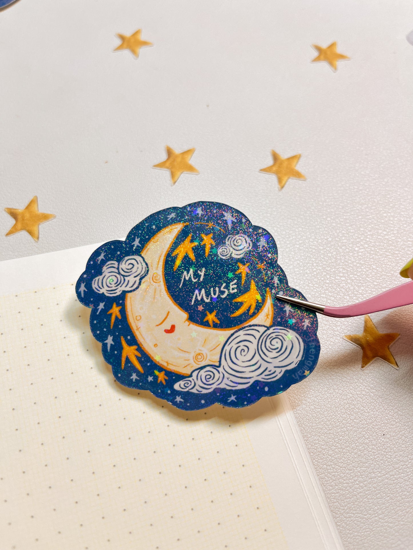 Moon my Muse | Sticker Waterproof Vinyl Sticker