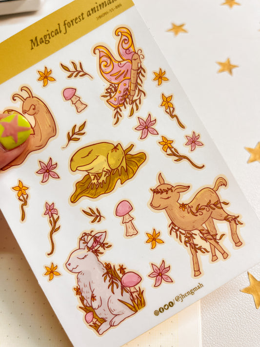 Magical forest animals | Sticker sheet