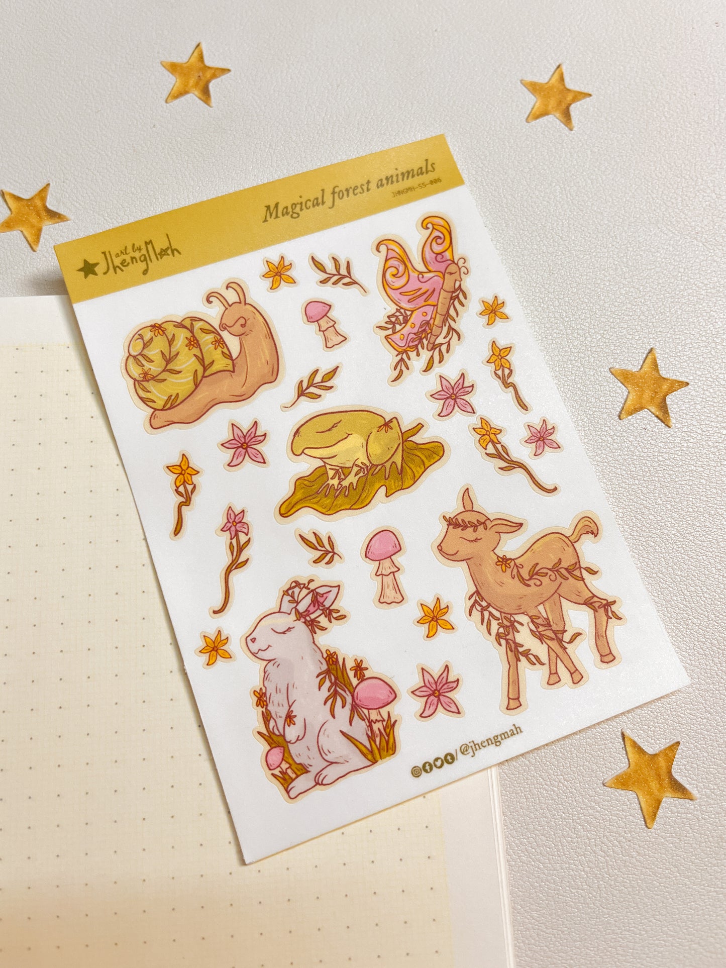 Magical forest animals | Sticker sheet