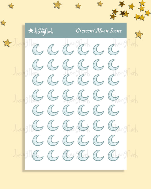 Crescent Moon | Icons | Sticker sheet