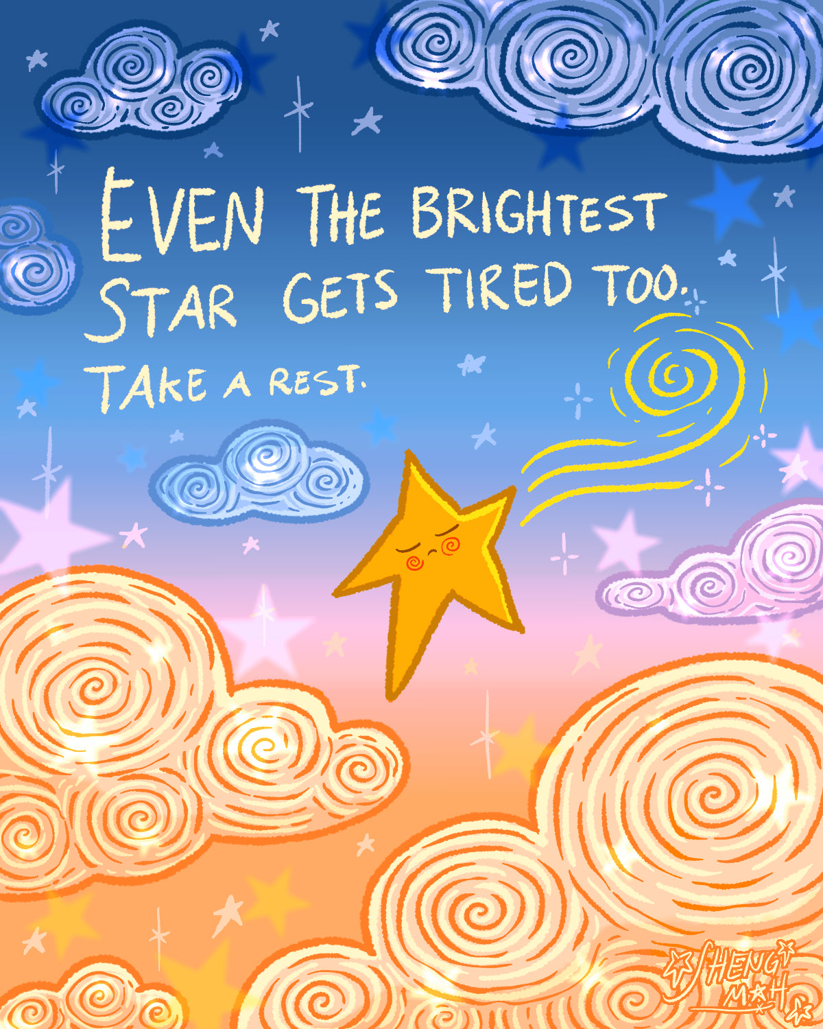 Even the brightest star | Art Print