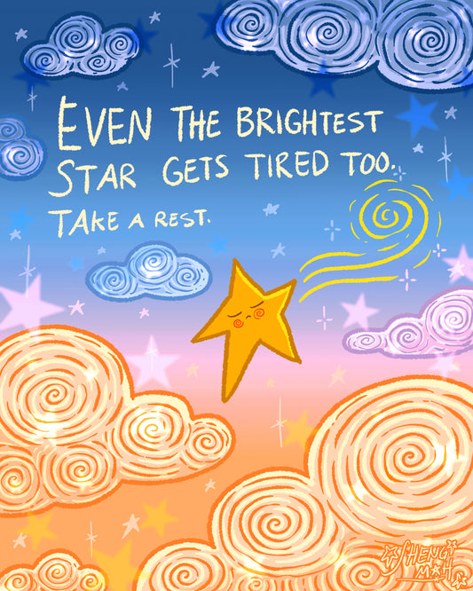 Even the brightest star | Art Print