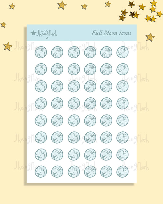 Full Moon | Icons | Sticker sheet
