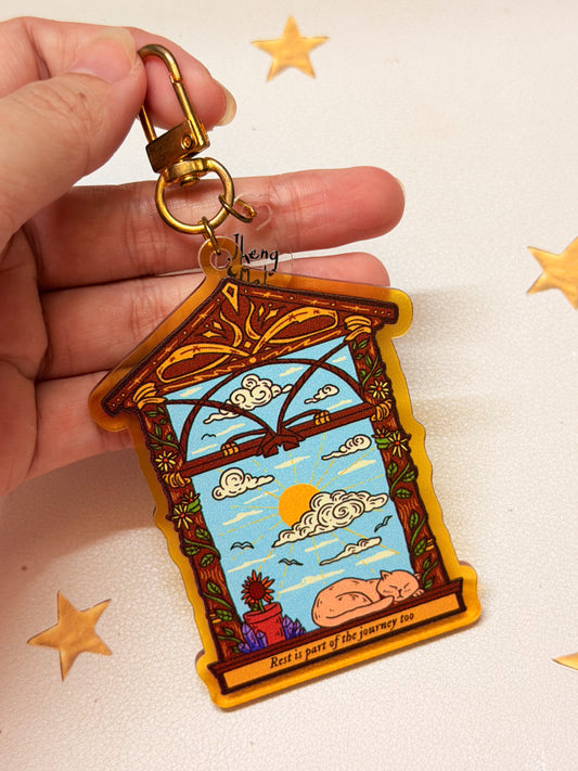 Rest is part of the journey too | Acrylic keychain