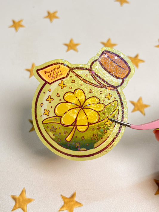 Clover Potion bottle | Sticker  Waterproof Vinyl Sticker