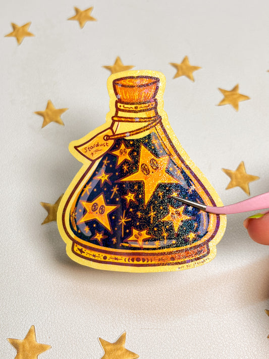 Stardust Potion bottle | Sticker Waterproof Vinyl Sticker