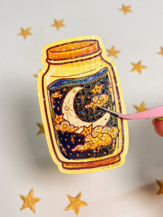 Crescent moon Potion bottle | Sticker Waterproof Vinyl Sticker