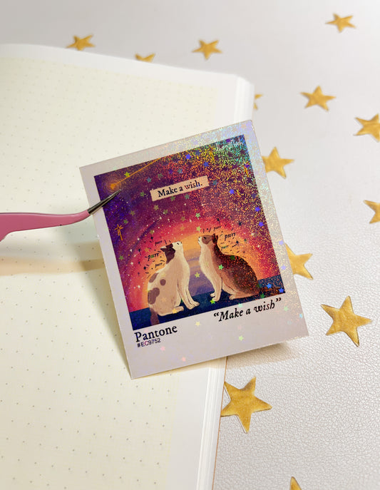 Make a wish Polaroid | Sticker Waterproof Vinyl Sticker