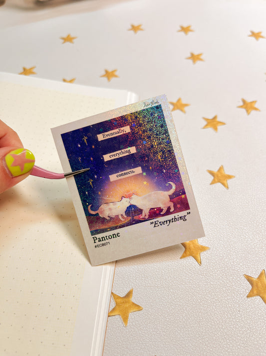 Eventually everything connects Polaroid | Sticker Waterproof Vinyl Sticker