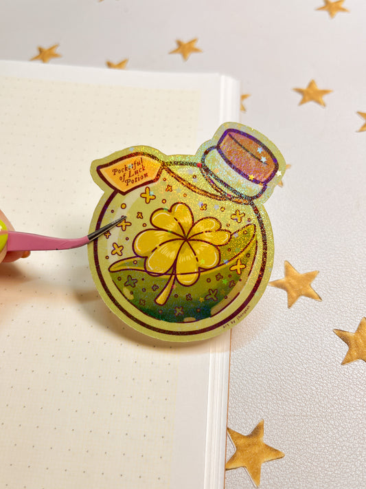 Clover Potion bottle | Sticker  Waterproof Vinyl Sticker