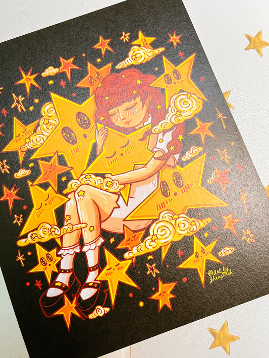 Cosmic girl | Art Print