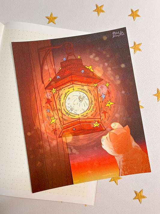 Full moon of stars | Art Print