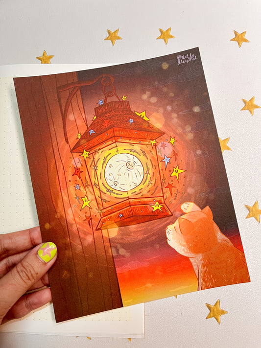 Full moon of stars | Art Print