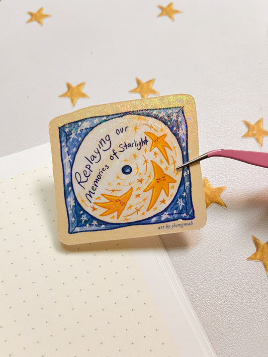 Replaying our memories of starlight | Sticker Waterproof Vinyl Sticker