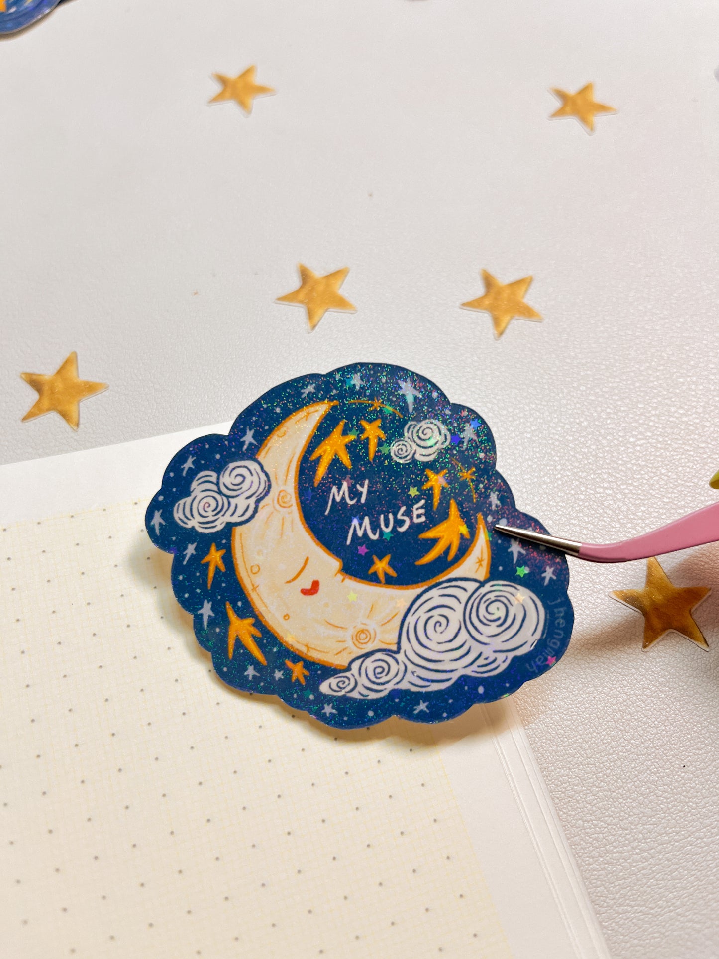 Moon my Muse | Sticker Waterproof Vinyl Sticker