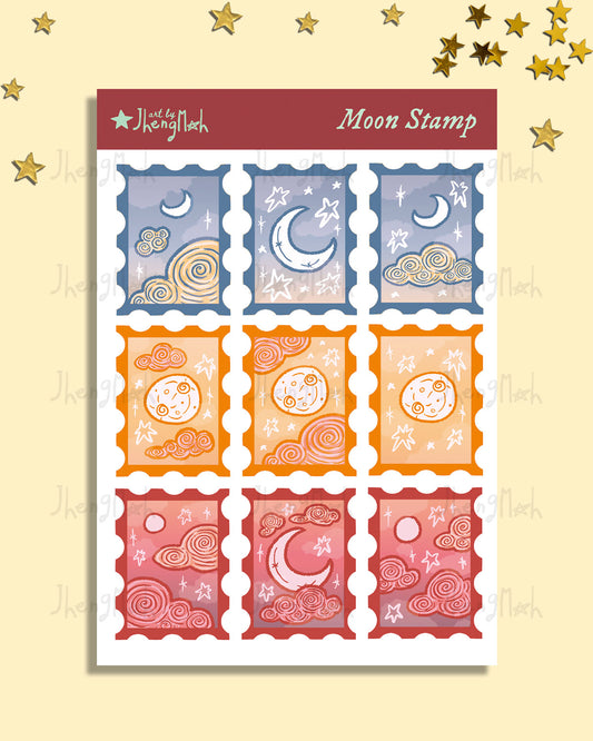 Moon Stamp | Sticker sheet