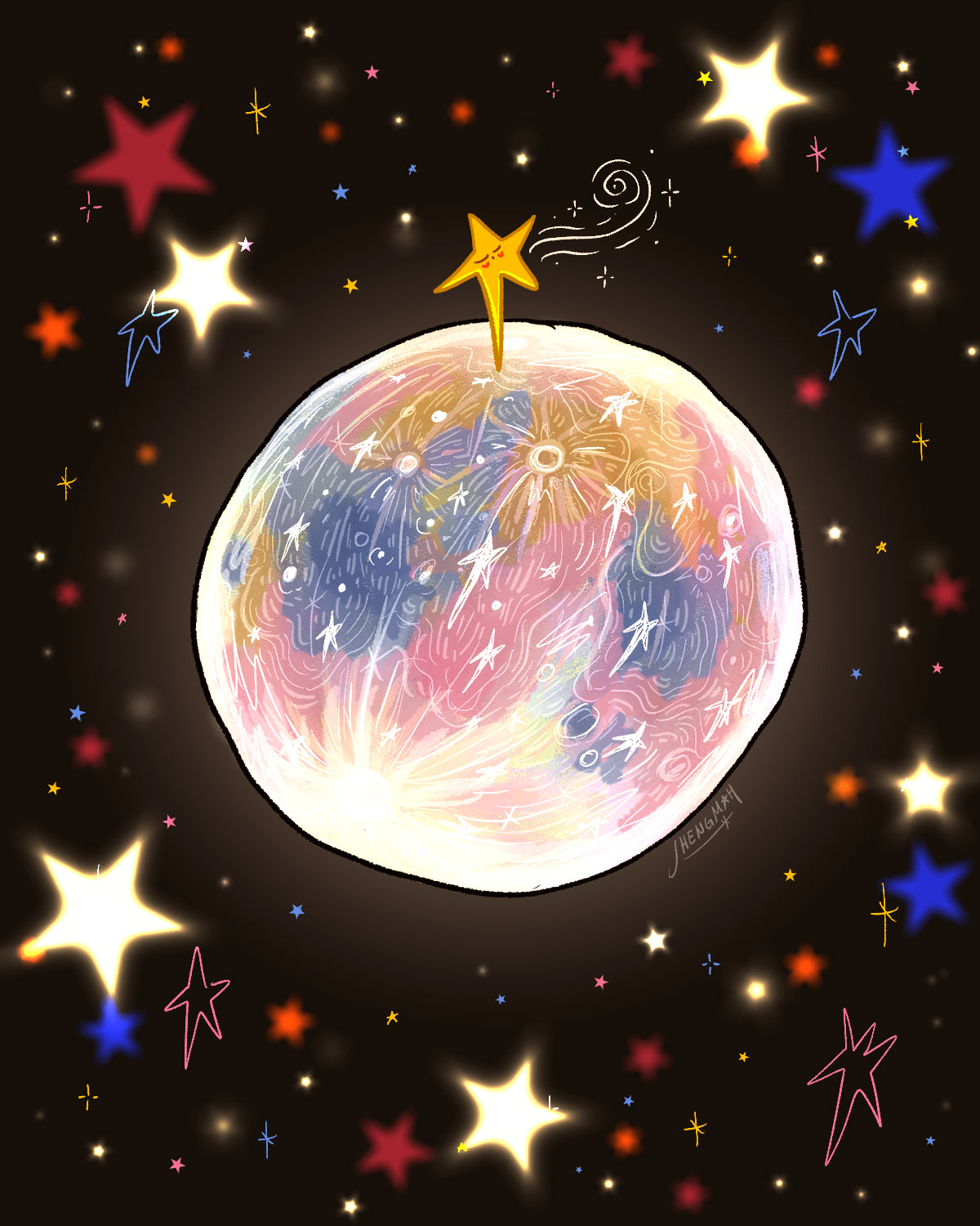 Moon joy | Art Print