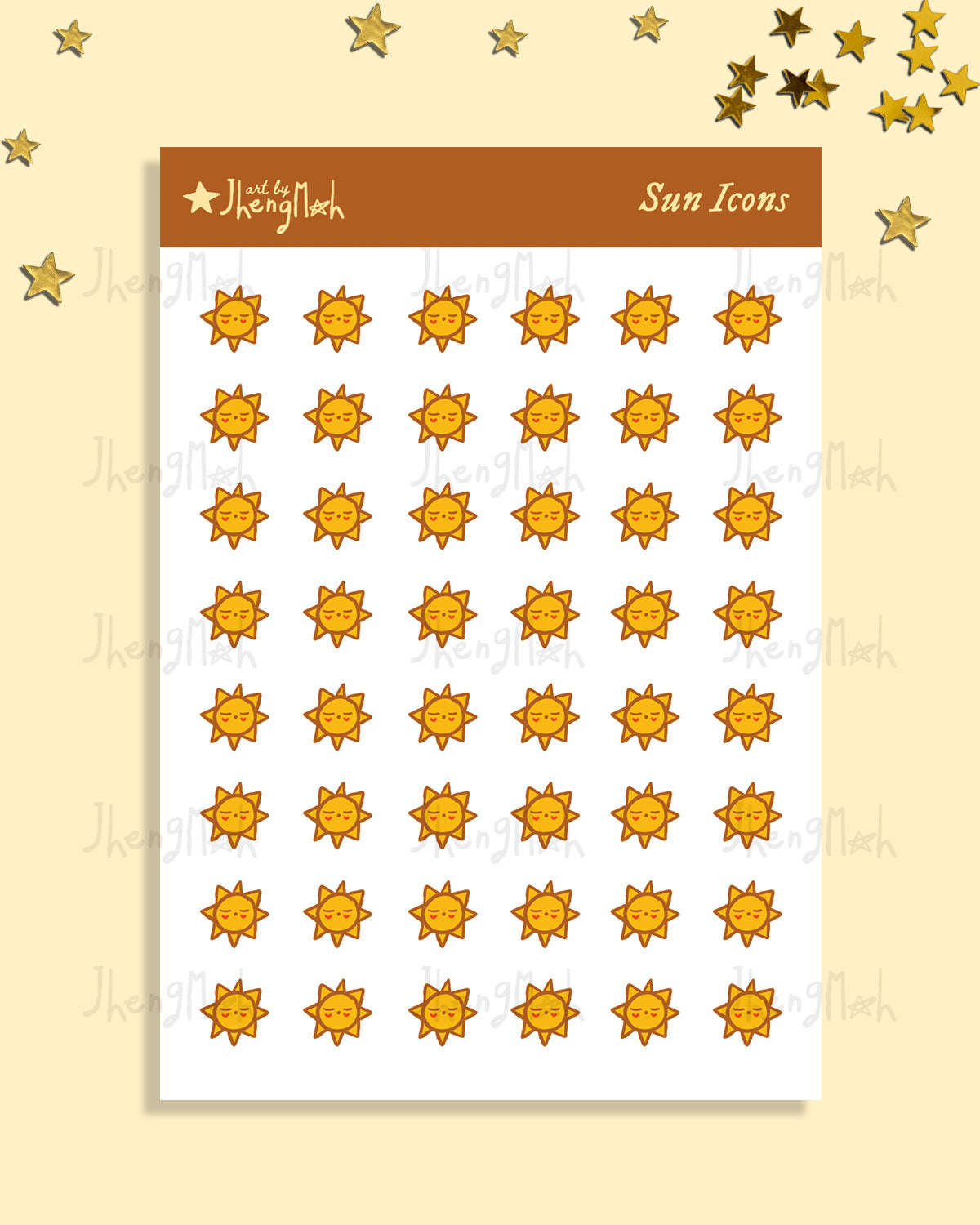 Sun | Icons | Sticker sheet