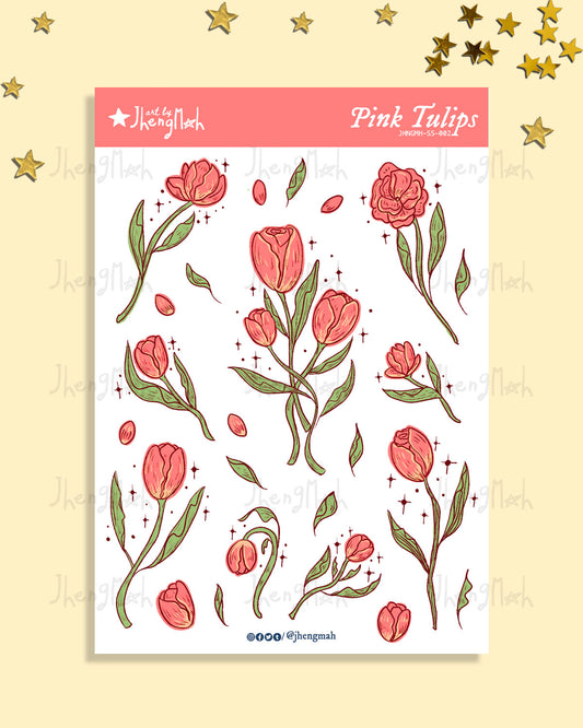 Pink Tulips | Sticker sheet